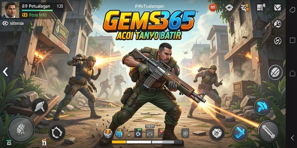 Tampilan gameplay GEMS365 yang penuh aksi dan seru.