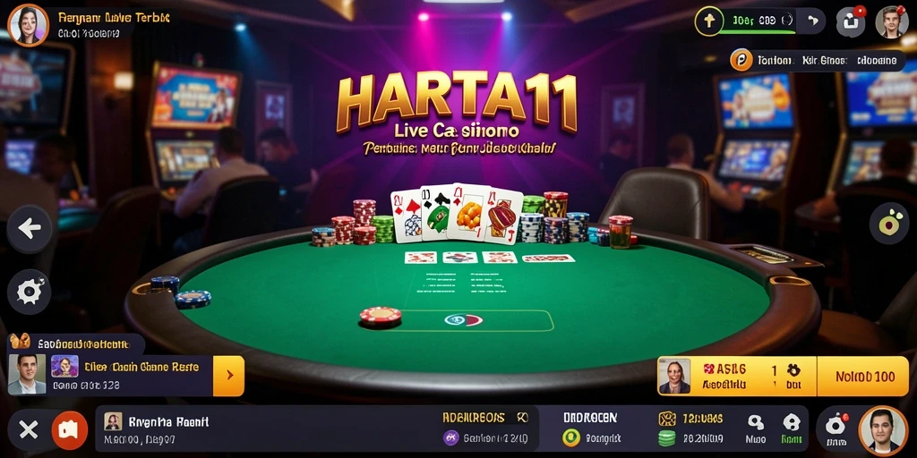 Tampilan menarik dari gameplay Live Casino di HARTA11.