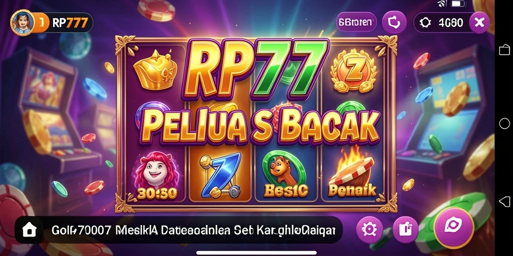 Tampilan gameplay Slot yang dinamis dan penuh warna.
